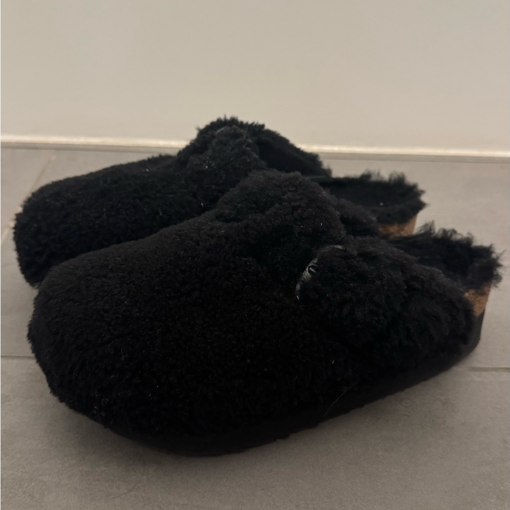 Birkenstock Papillio Black Mules & Clogs Plush Comfort